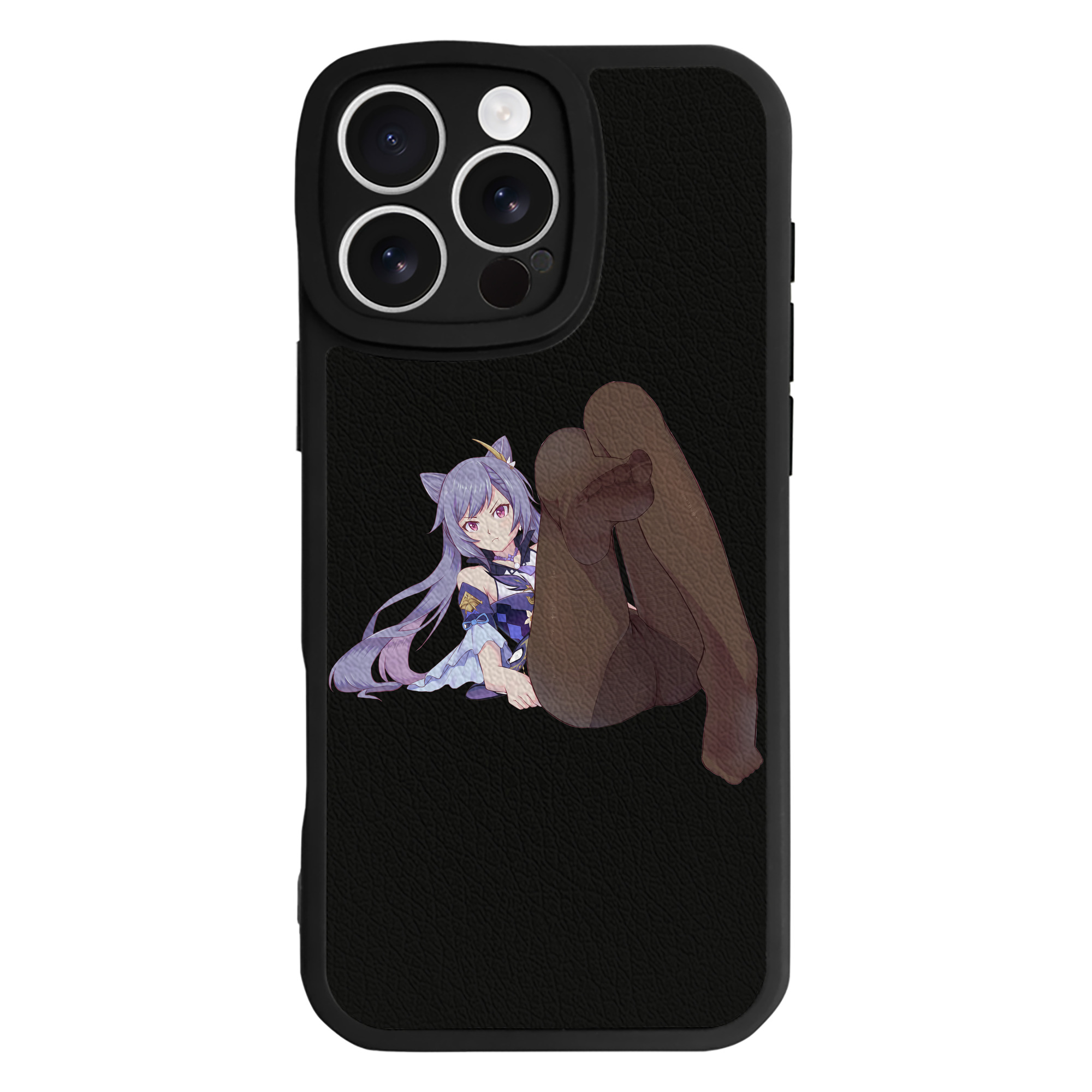 げんし神 刻晴 こくせい genshin Kokusei 【iPhone 16シリーズ対応】シリコンスマホケース（レザー調） 材質：シリコン